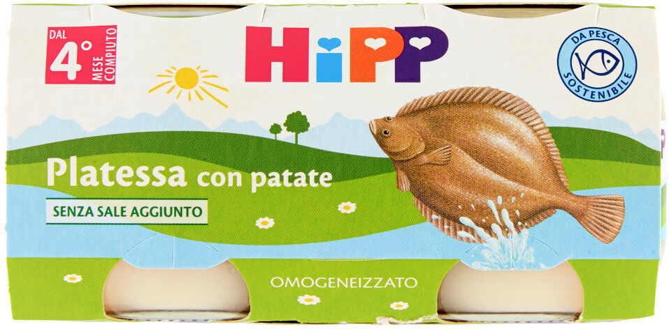 HIPP Platessa Con Patate 2 Vasetti Da 80 Grammi