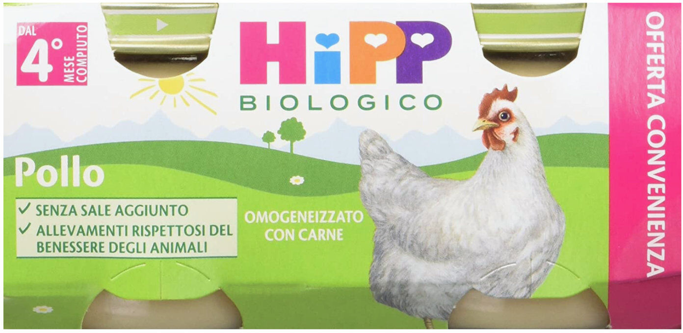 HIPP Pollo 2 Vasetti Da 80 Grammi