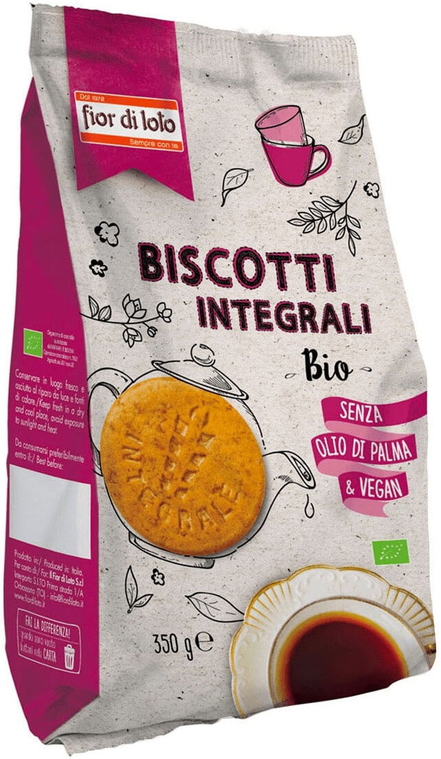 FIOR DI LOTO Biscotti Integrali Bio 350 Grammi