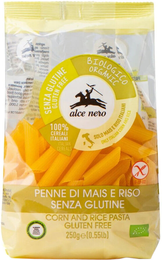 ALCE NERO Penne Di Mais E Riso 250 Grammi