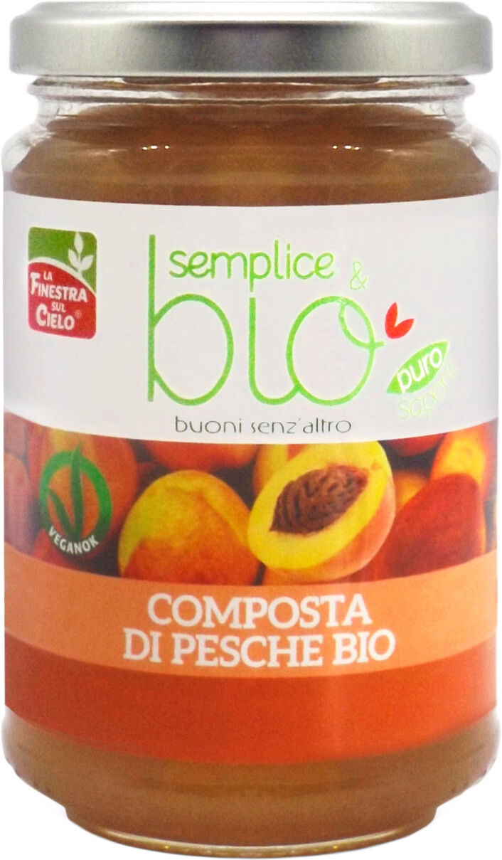 LA FINESTRA SUL CIELO Semplice & Bio - Composta Di Pesche Bio 320 Grammi