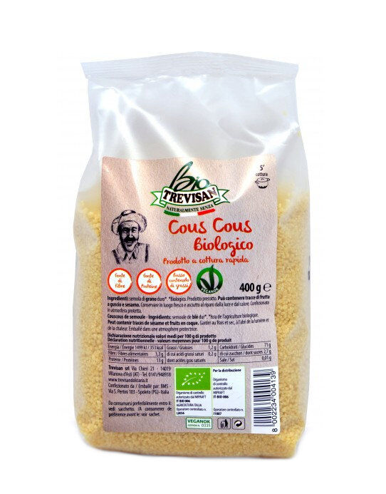 TREVISAN Cous Cous Biologico 400 Grammi