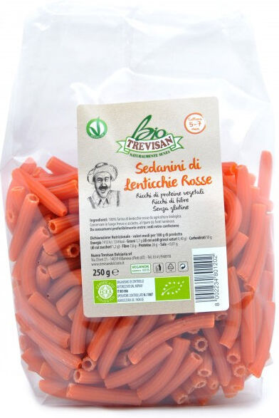 TREVISAN Sedanini Di Lenticchie Rosse 250 Grammi