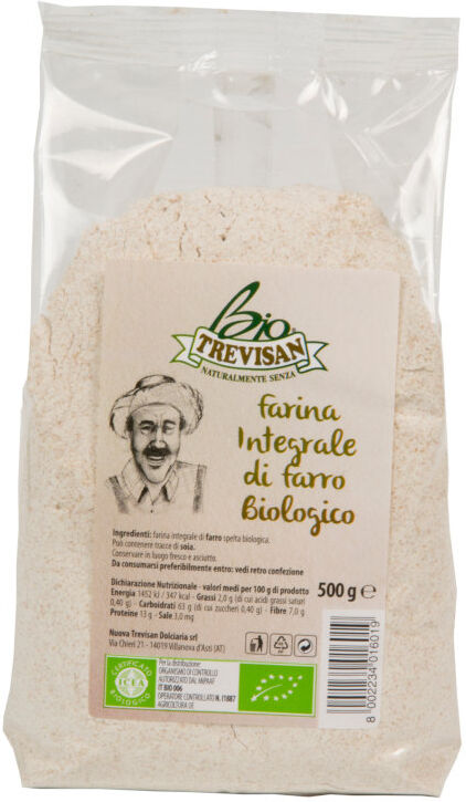 TREVISAN Farina Integrale Di Farro Biologico 500 Grammi