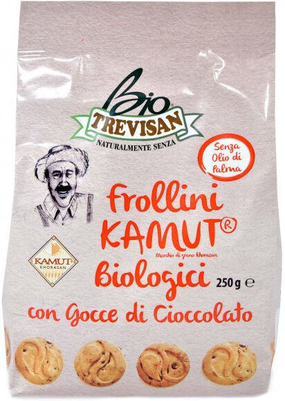 TREVISAN Frollini Di Kamut® Biologici Con Gocce Di Cioccolato 250 Grammi