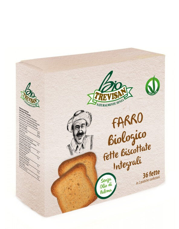 TREVISAN Farro Biologico Fette Biscottate Integrali 300 Grammi