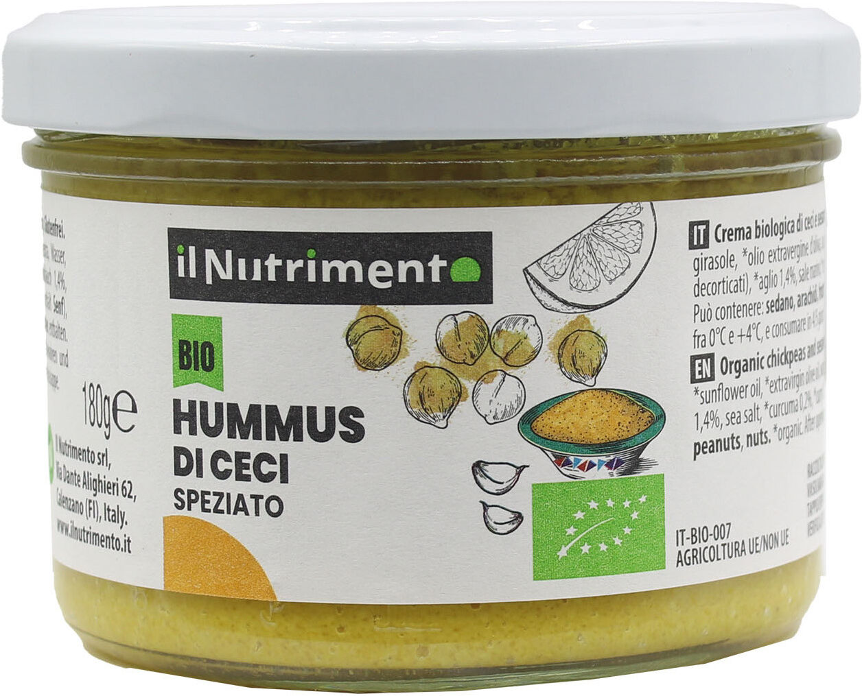 PROBIOS Happy Pop Hummus Al Curry Senza Glutine 180 Grammi