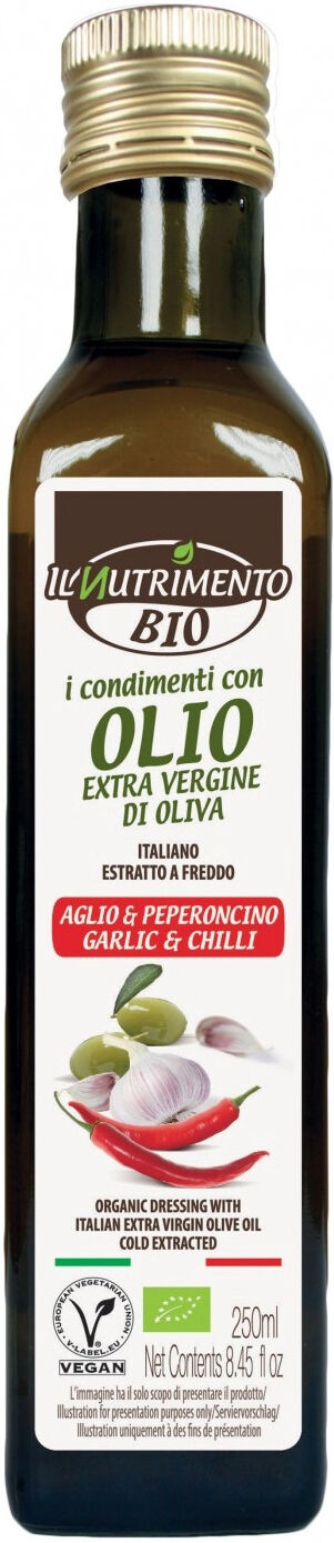 PROBIOS Bio Organic - Condimento Con Olio D'Oliva Extra Vergine Aglio & Peperoncino 250ml