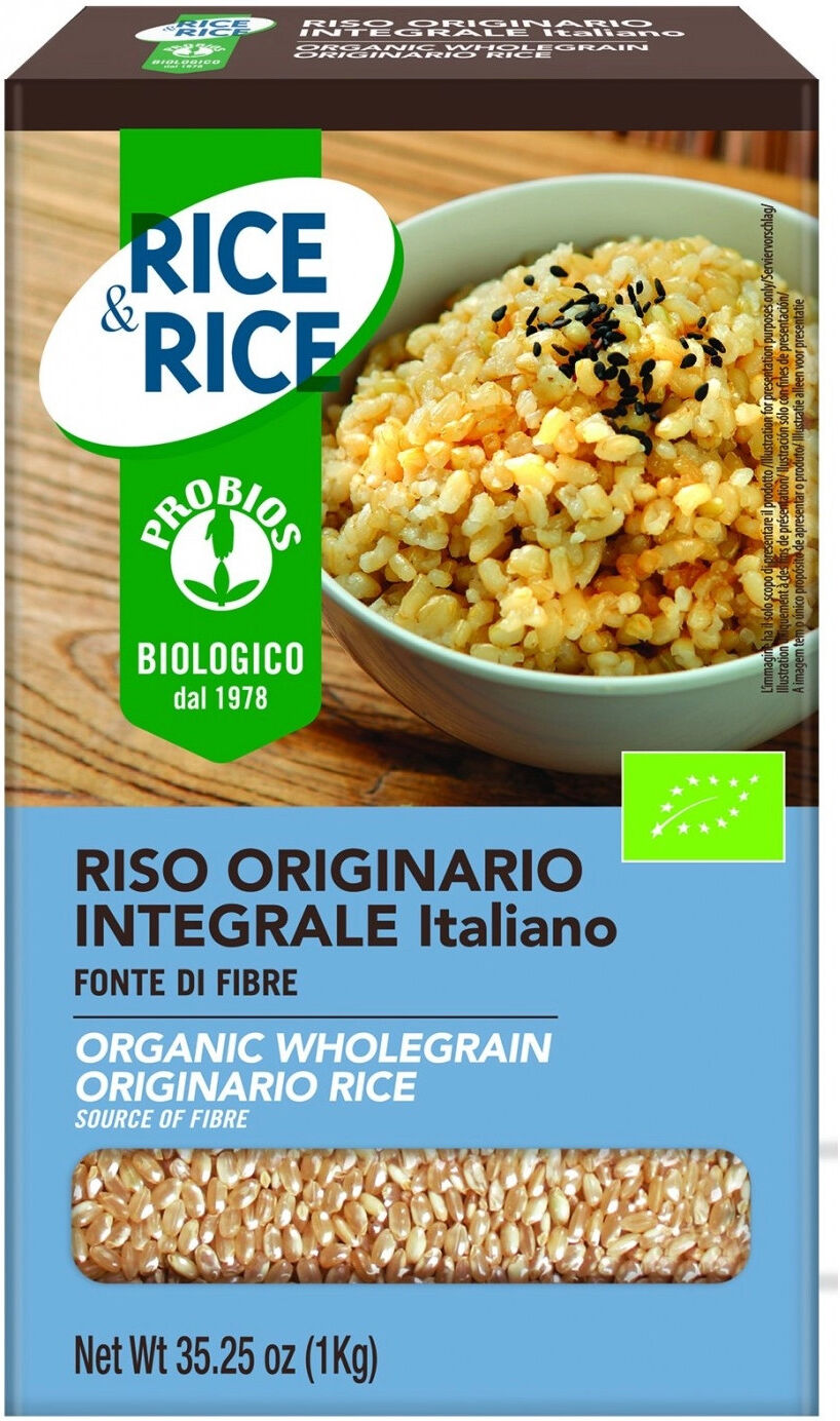 PROBIOS Rice & Rice - Riso Originario Tondo Integrale 1000 Grammi