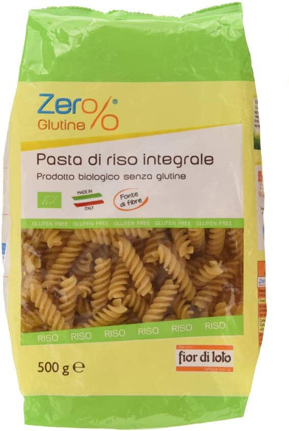 FIOR DI LOTO Zero% Glutine - Fusilli Di Riso Integrale 500 Grammi