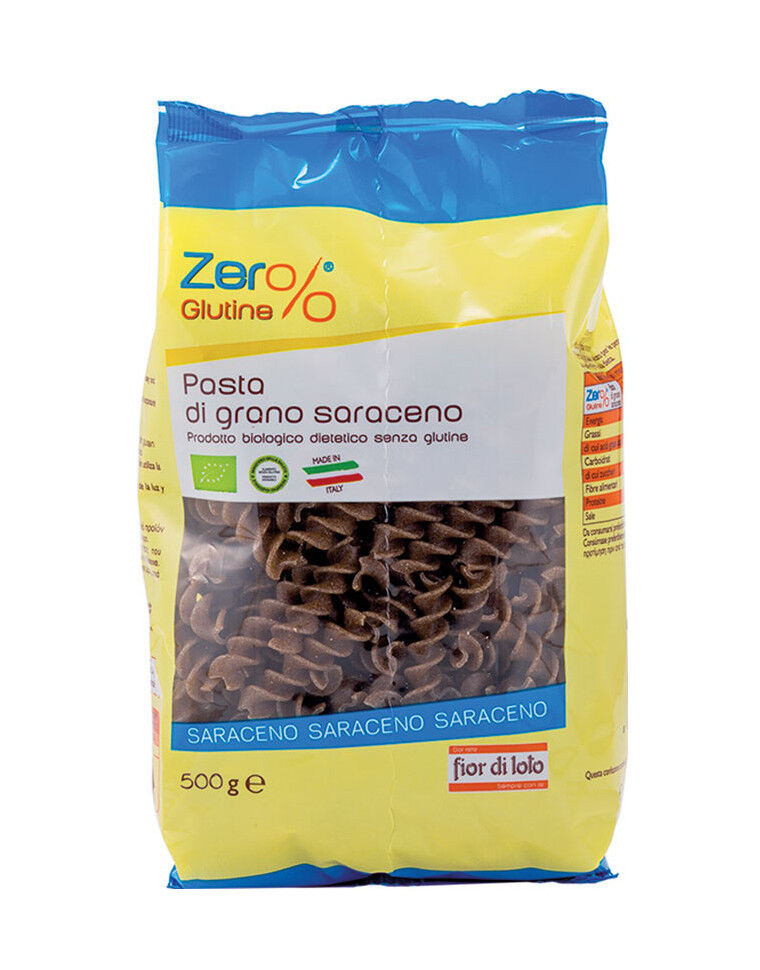 FIOR DI LOTO Zero% Glutine - Fusilli Di Grano Saraceno 500 Grammi