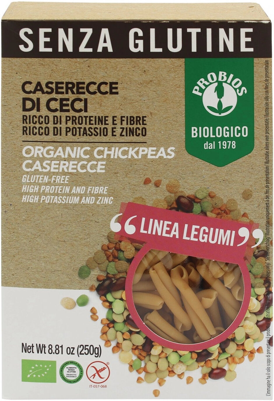 PROBIOS Specialità 100% Legumi - Caserecce Di Ceci 250 Grammi