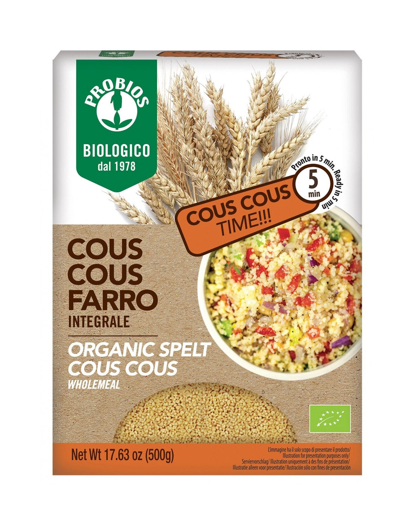 PROBIOS Cous Cous Di Farro 500 Grammi