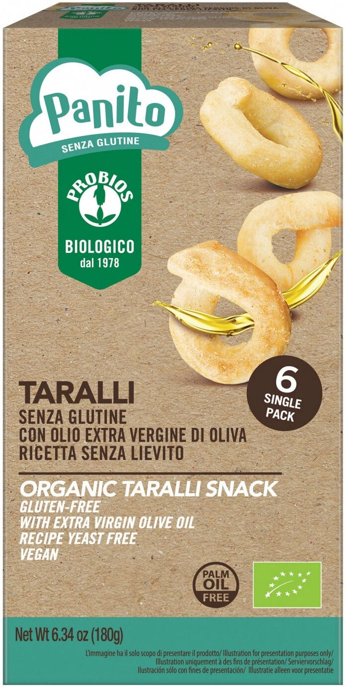 PROBIOS Panito - Taralli Senza Glutine 6 Pacchetti Da 30 Grammi