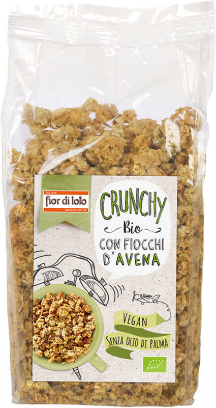 FIOR DI LOTO Crunchy Bio Con Fiocchi D'Avena 375 Grammi