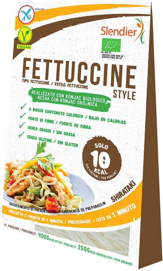 FIOR DI LOTO Slendier - Fettuccine Style 400 Grammi (Sgocciolato 250g)