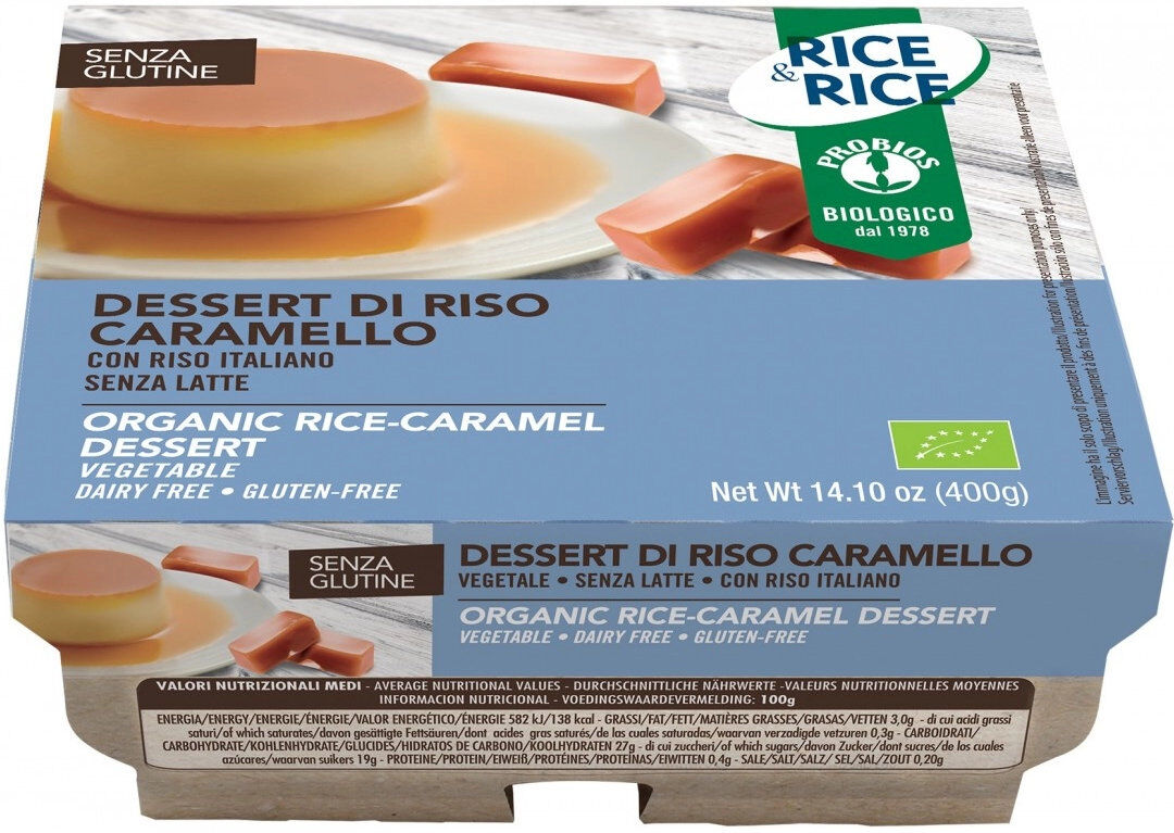 PROBIOS Rice & Rice - Dessert Di Riso Al Caramello 4 Confezioni Da 100 Grammi