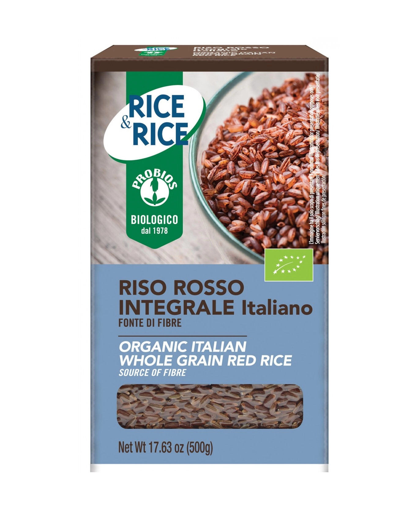 PROBIOS Rice & Rice - Riso Rosso Italiano Integrale 500 Grammi