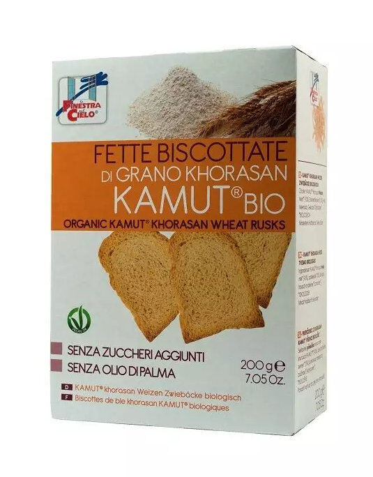 LA FINESTRA SUL CIELO Buongiorno Bio - Fette Biscottate Di Grano Khorasan Kamut 200 Grammi