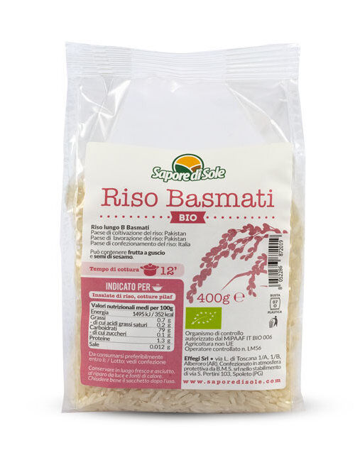 SAPORE DI SOLE Riso Basmati 400 Grammi