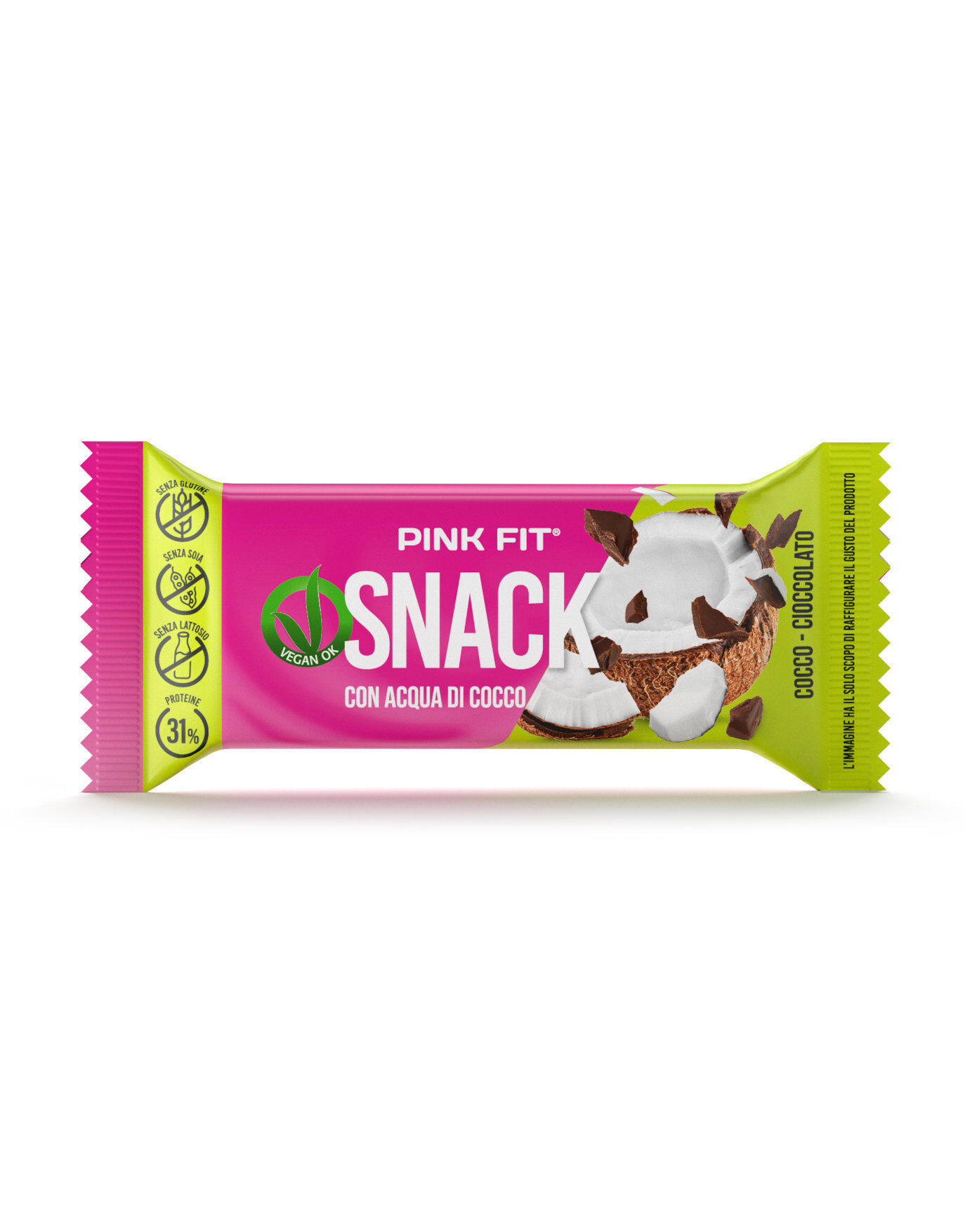 PROACTION Pink Fit Snack 30 G Cocco Cioccolato