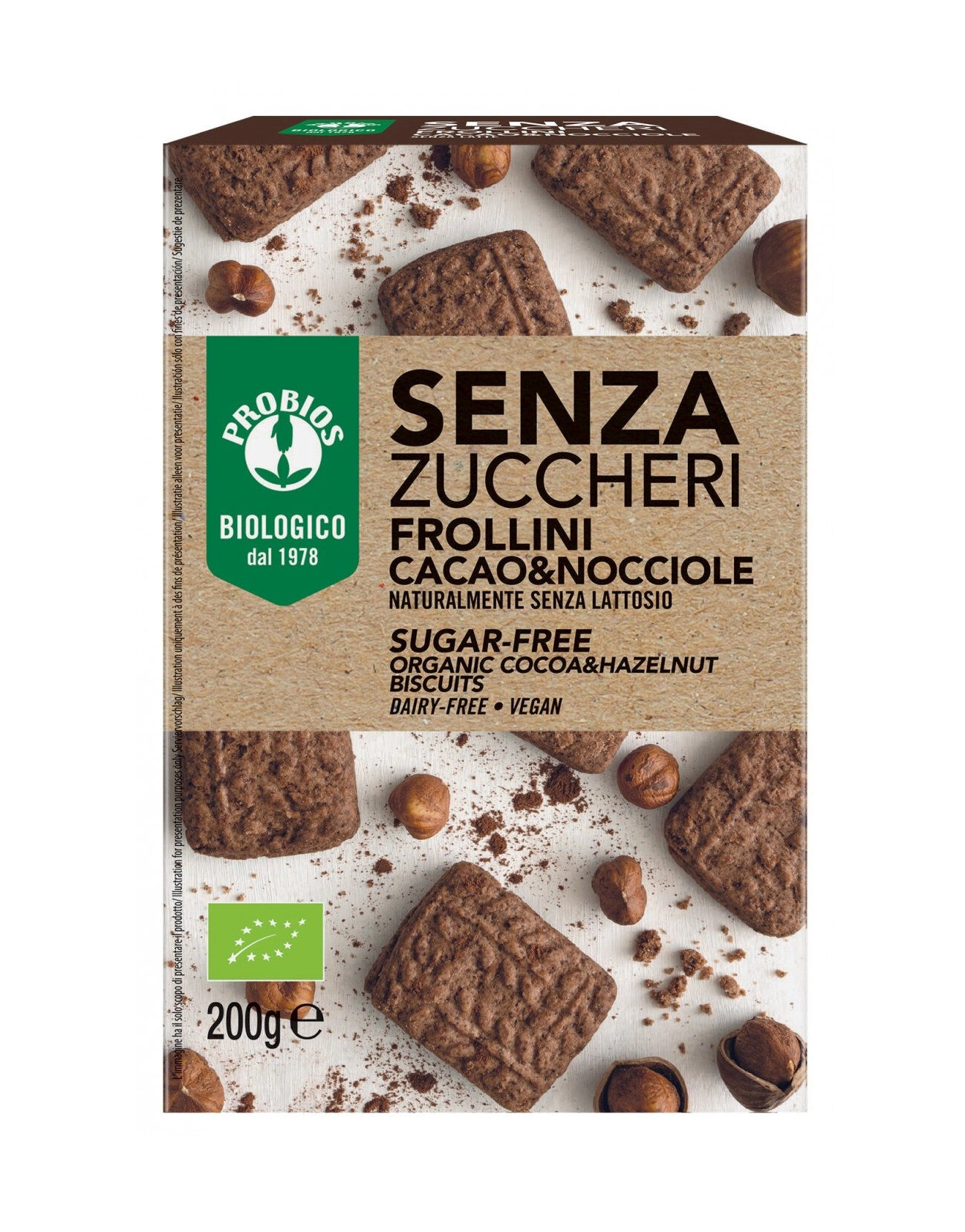 PROBIOS Frollini Cacao E Nocciole Senza Zuccheri 200 G