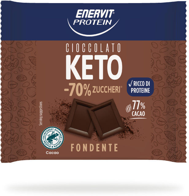 ENERVIT Cioccolato Keto - Tavoletta 35 G Cioccolato Fondente