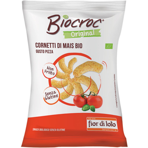 FIOR DI LOTO Biocroc - Cornetti Di Mais Bio Gusto Pizza 50 Grammi FIOR DI LOTO Biocroc - Cornetti Di Mais Bio Gusto Pizza 50 Grammi