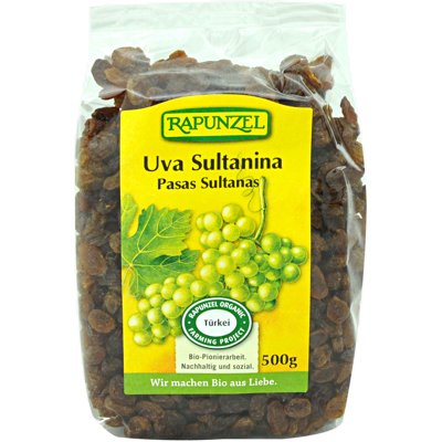 Uvetta Sultanas Biologiche 500 g - Rapunzel Uvetta Sultanas Biologiche 500 g - Rapunzel