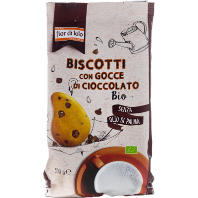 FIOR DI LOTO Biscotti Con Gocce Di Cioccolato 350 Grammi FIOR DI LOTO Biscotti Con Gocce Di Cioccolato 350 Grammi