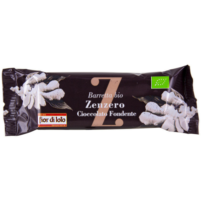Fior Di Loto Barretta Bio Zenzero e Cioccolato Fondente Fior Di Loto Barretta Bio Zenzero e Cioccolato Fondente