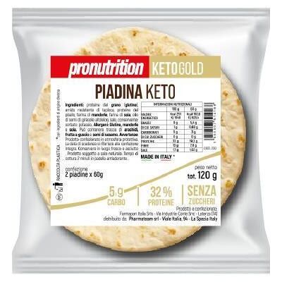 PRONUTRITION Piadina Keto 2 Pezzi Da 64 Grammi PRONUTRITION Piadina Keto 2 Pezzi Da 64 Grammi