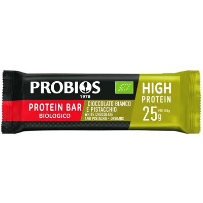 PROBIOS Protein Bar Cioccolato Bianco E Pistacchio 40 Grammi PROBIOS Protein Bar Cioccolato Bianco E Pistacchio 40 Grammi