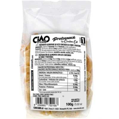 CIAOCARB Protosnack - Tipo Crostino 100 Grammi CIAOCARB Protosnack - Tipo Crostino 100 Grammi