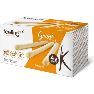 FEELINGOK Grissì +fibre 3x50 Grammi FEELINGOK Grissì +fibre 3x50 Grammi