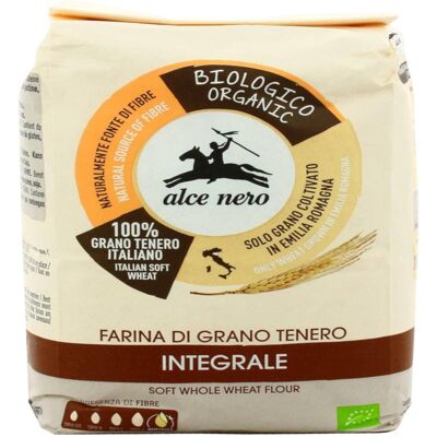ALCE NERO Farina Di Grano Tenero Integrale 1000 Grammi ALCE NERO Farina Di Grano Tenero Integrale 1000 Grammi