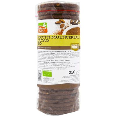 LA FINESTRA SUL CIELO Biscotti Multicereali Cacao Bio 250 Grammi LA FINESTRA SUL CIELO Biscotti Multicereali Cacao Bio 250 Grammi