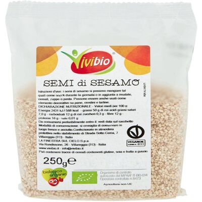 VIVIBIO Semi Di Sesamo 250 Grammi VIVIBIO Semi Di Sesamo 250 Grammi