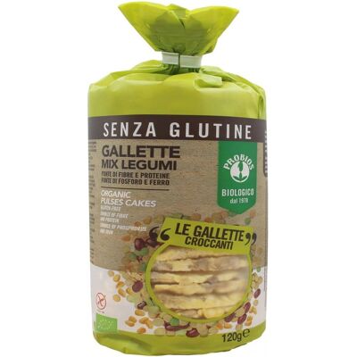 Torte biologiche di mais e legumi Probios - Senza glutine 120 g Torte biologiche di mais e legumi Probios - Senza glutine 120 g