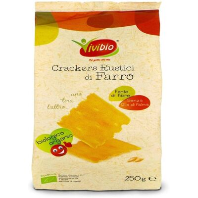 VIVIBIO Crackers Rustici Di Farro 250 Grammi VIVIBIO Crackers Rustici Di Farro 250 Grammi