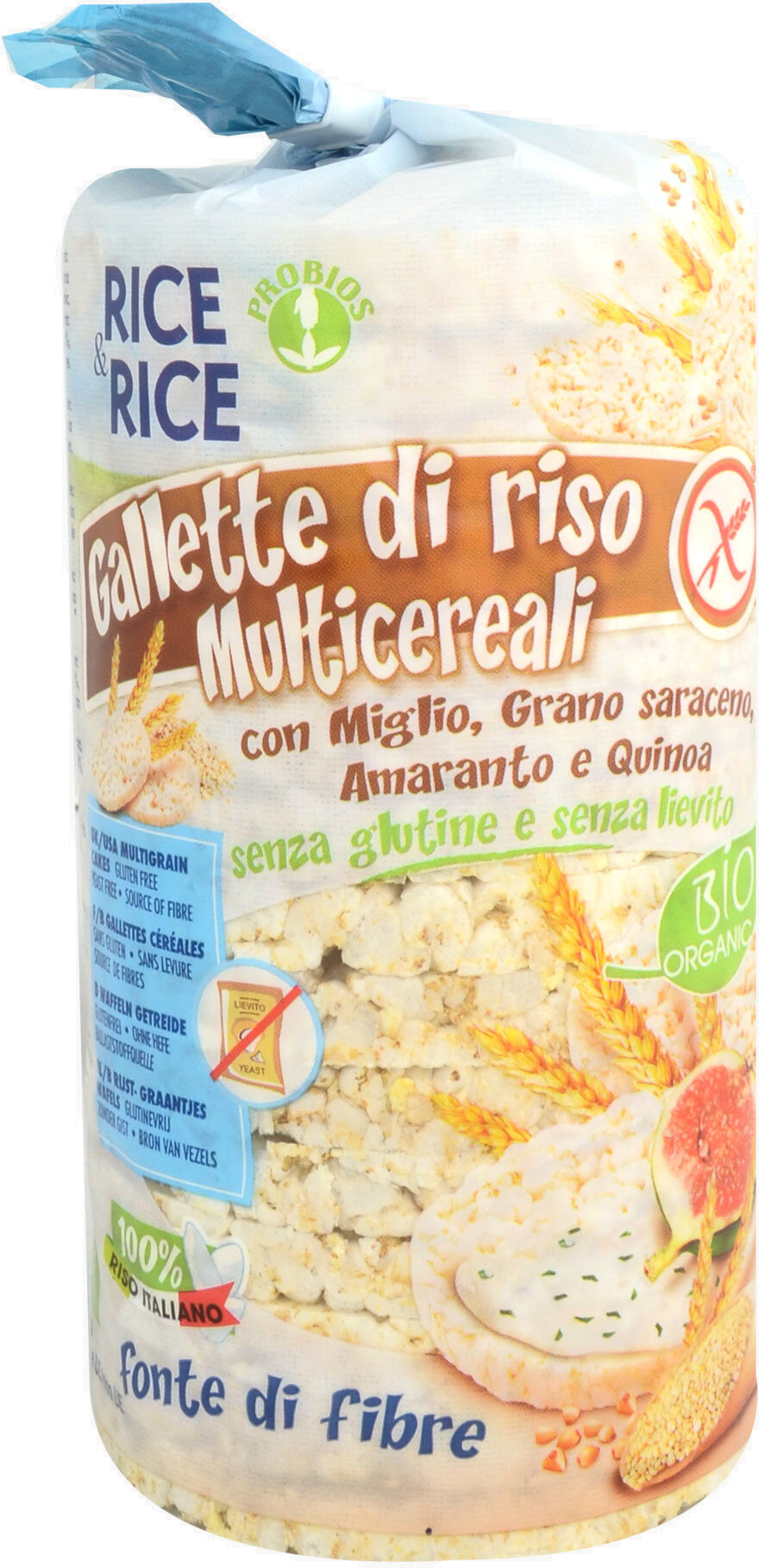 PROBIOS Rice & Rice - Gallette Di Riso Multicereali Senza Glutine 100 Grammi