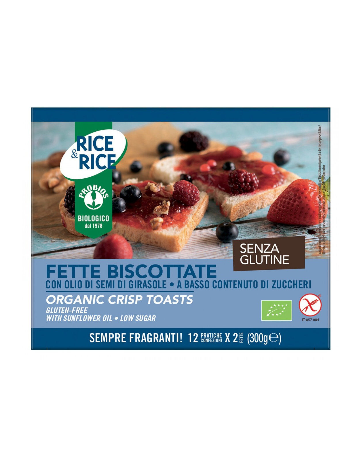 PROBIOS Fette Biscottate Con Olio Di Semi Di Girasole 300 Grammi