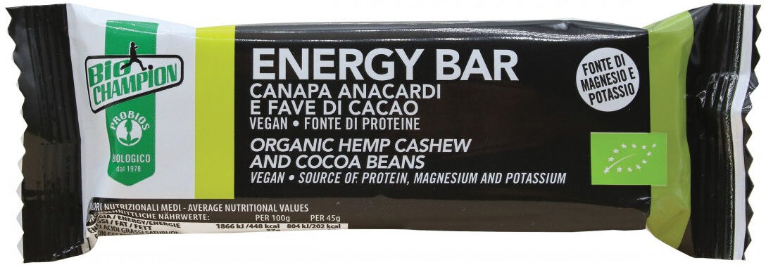 PROBIOS Energy Bar Canapa Anacardi E Fave Di Cacao 45 Grammi