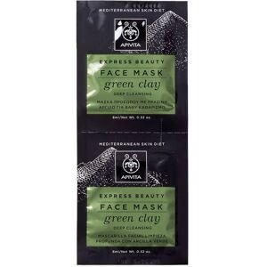 APIVITA Express Beauty - Face Mask Green Clay 2x8ml