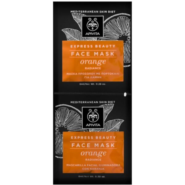 apivita express beauty - face mask orange 2x8ml