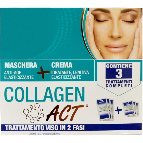 linea act collagene act - trattamento viso 3 trattamenti completi