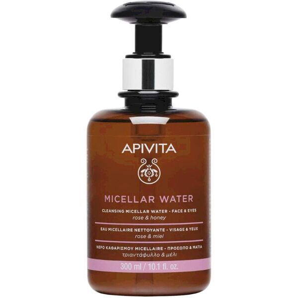 apivita micellar cleansing water with rose & honey 300ml