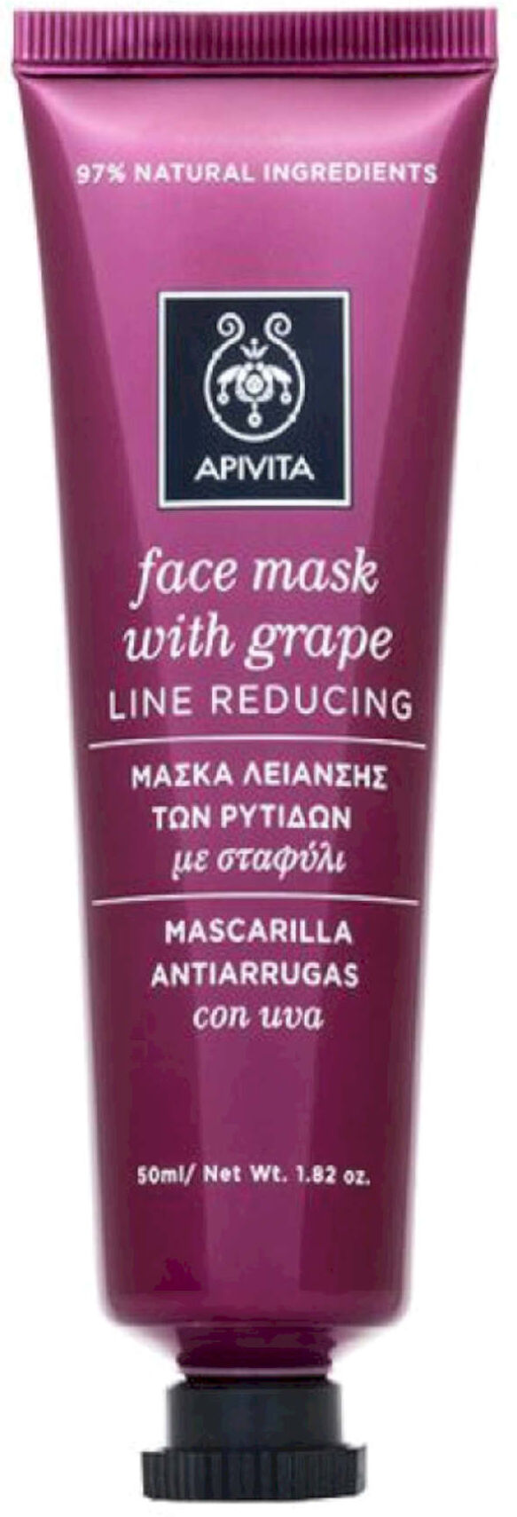 apivita face mask with grape line reducing anti rughe 50ml