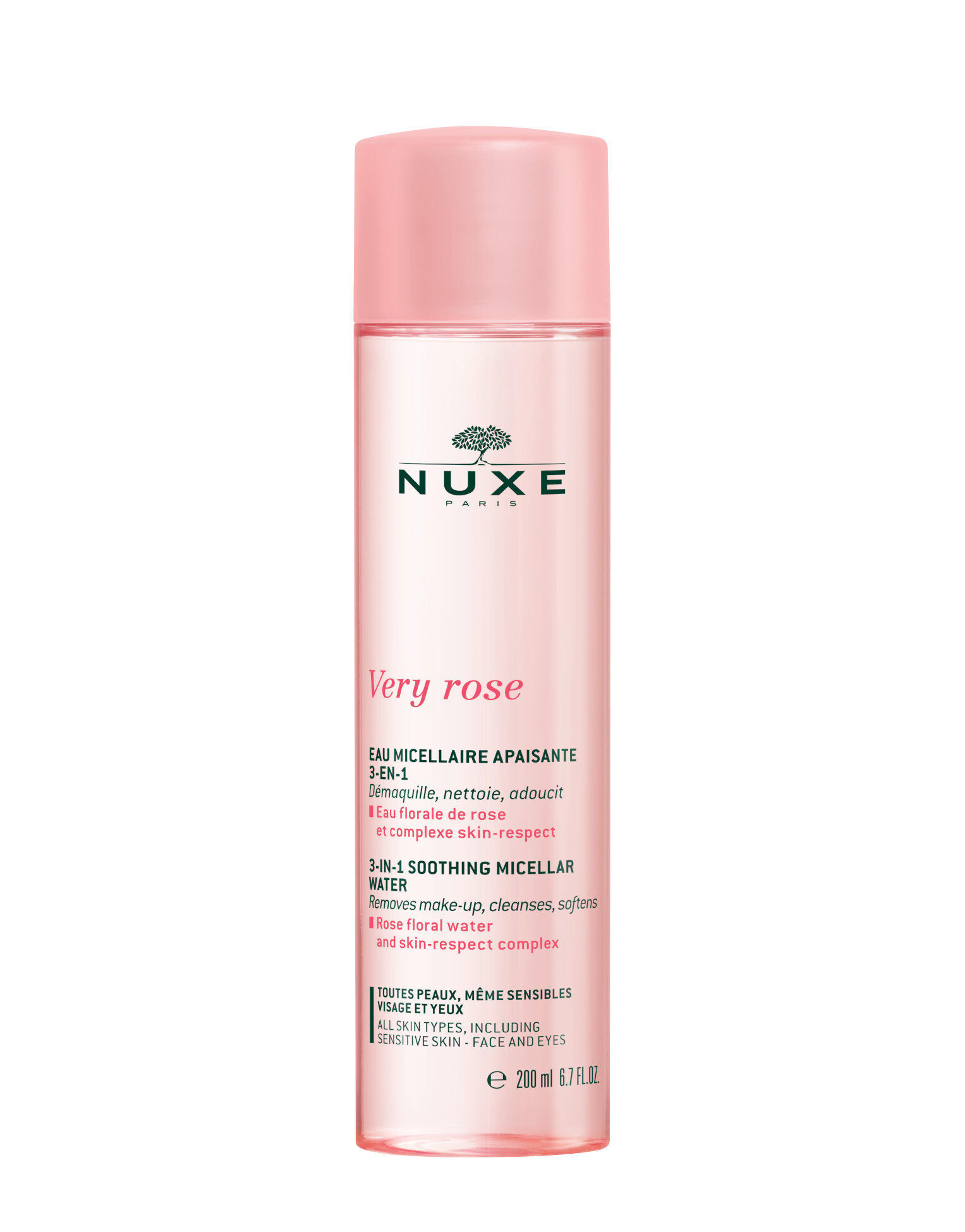 nuxe very rose - acqua micellare lenitiva 3 in 1 200 ml