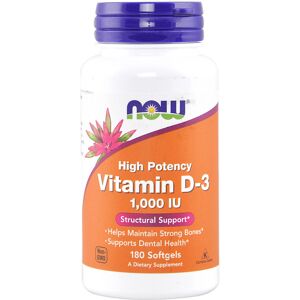 NOW FOODS High Potency Vitamin D3 1000 Iu 180 Perle